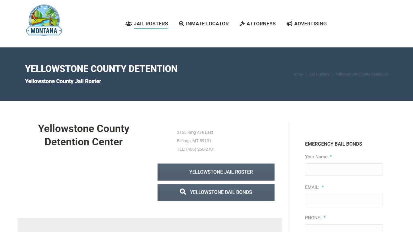 Yellowstone County Detention - MONTANA JAIL ROSTER